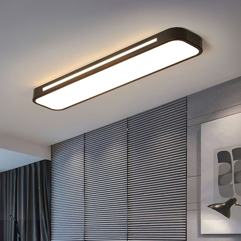 LED Flush Mount Ceiling Light Fixture – Modern Linear Ceiling Light