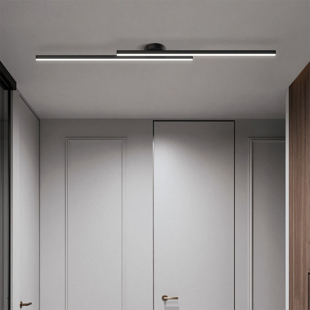 LED Ceiling Light Fixture – Modern Linear Semi-Flush Mount Ceiling Light
