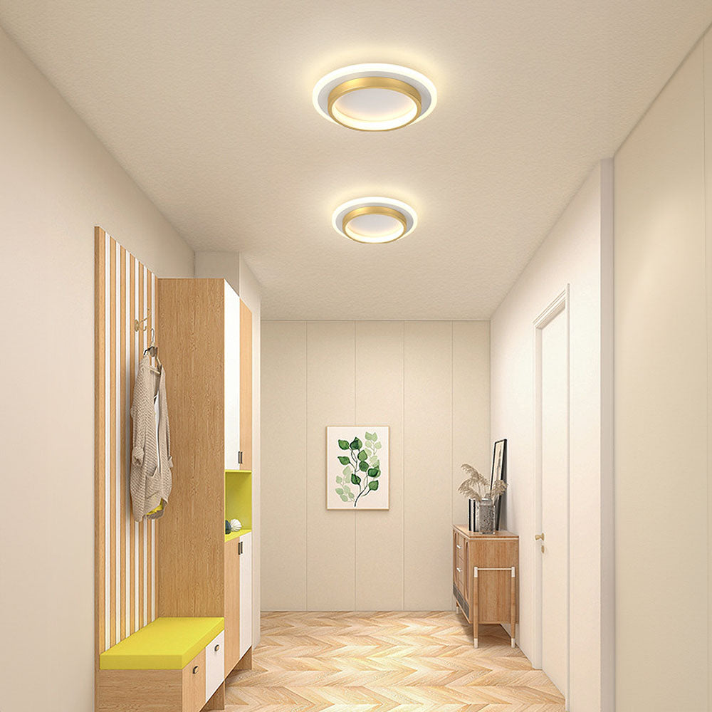Modern LED Flush Mount Ceiling Light Fixture – Round Halo Ceiling Light