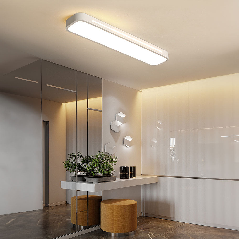 LED Flush Mount Ceiling Light Fixture – Modern Linear Ceiling Light