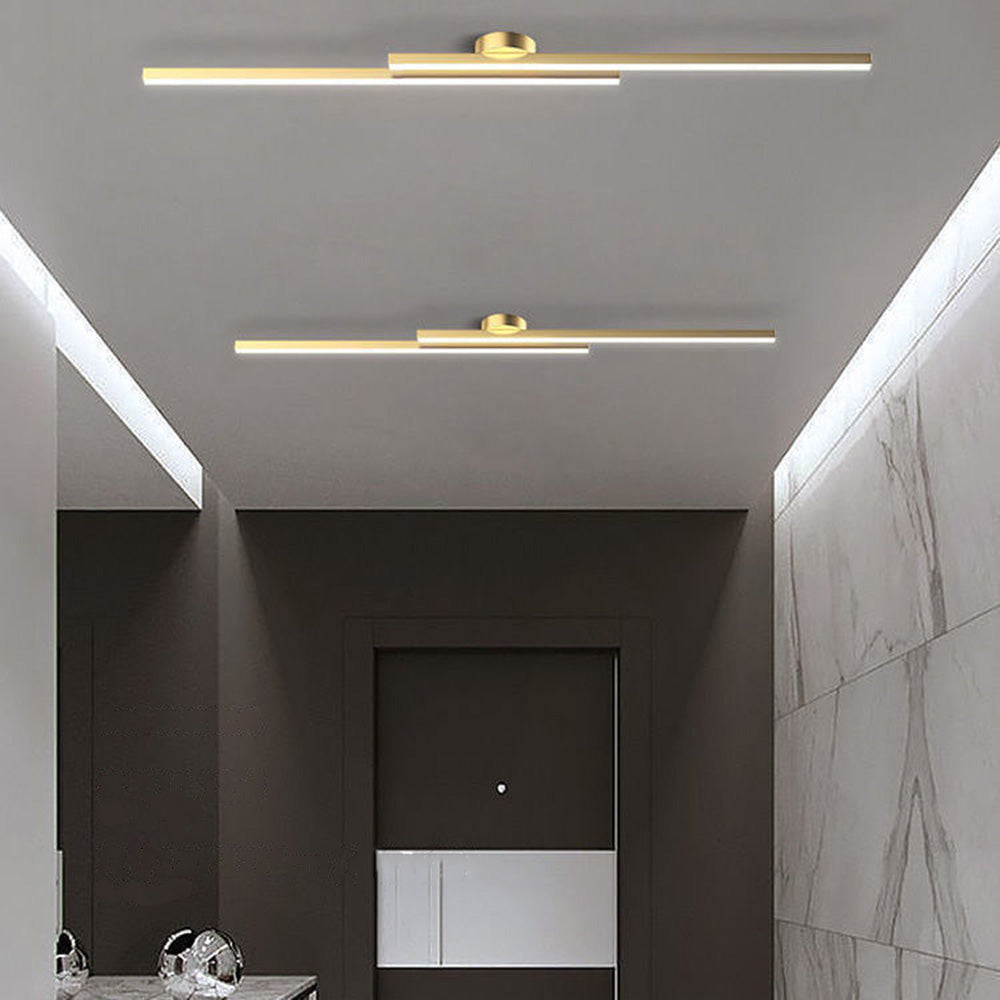 LED Ceiling Light Fixture – Modern Linear Semi-Flush Mount Ceiling Light