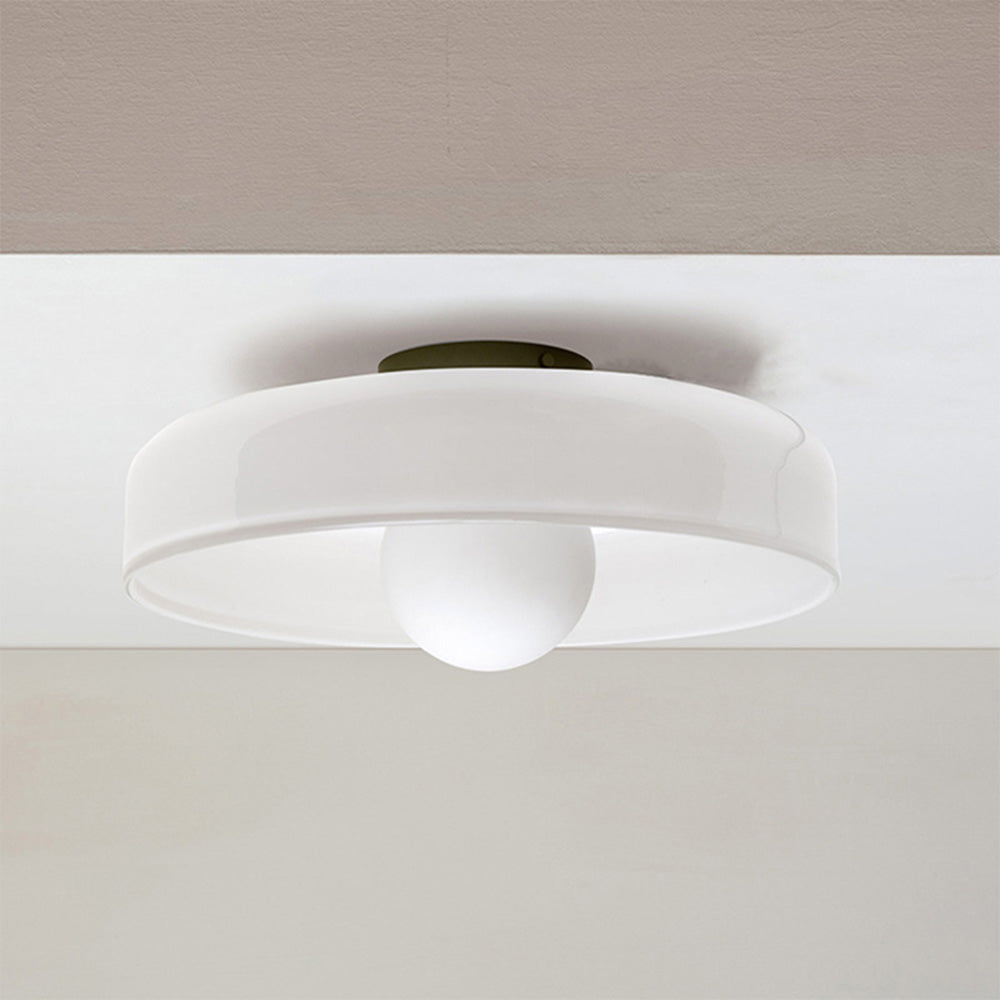 Glass Flush Mount Ceiling Light Fixture – Modern Round Ceiling Light