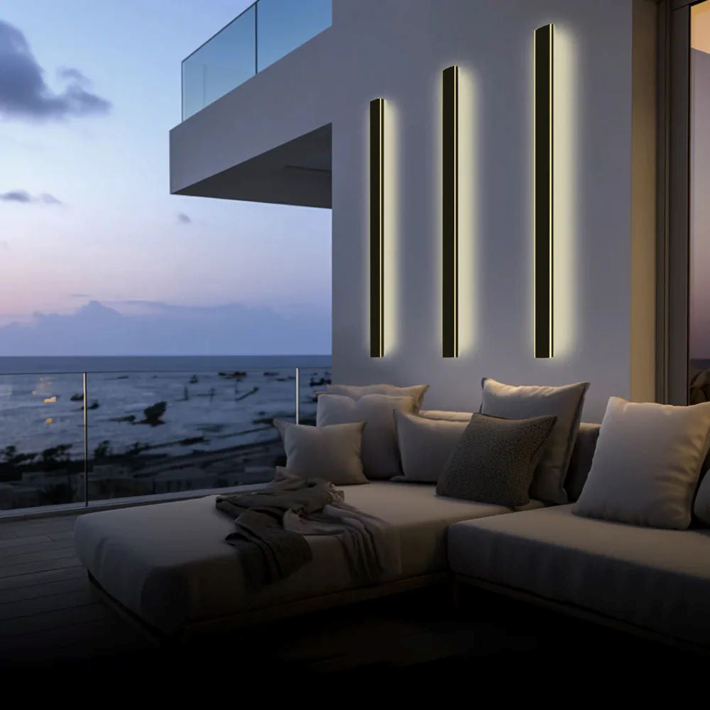 LED Outdoor Wall Light Fixture – Modern Waterproof Linear Exterior Wall Light