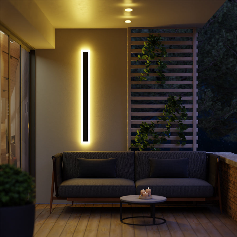 Outdoor Wall Light Fixture – Modern Waterproof Linear LED Wall Sconce