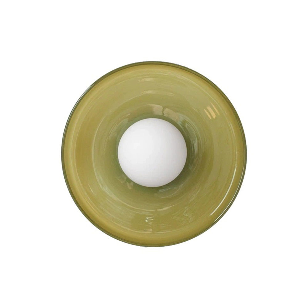 Glass Flush Mount Ceiling Light Fixture – Modern Round Ceiling Light