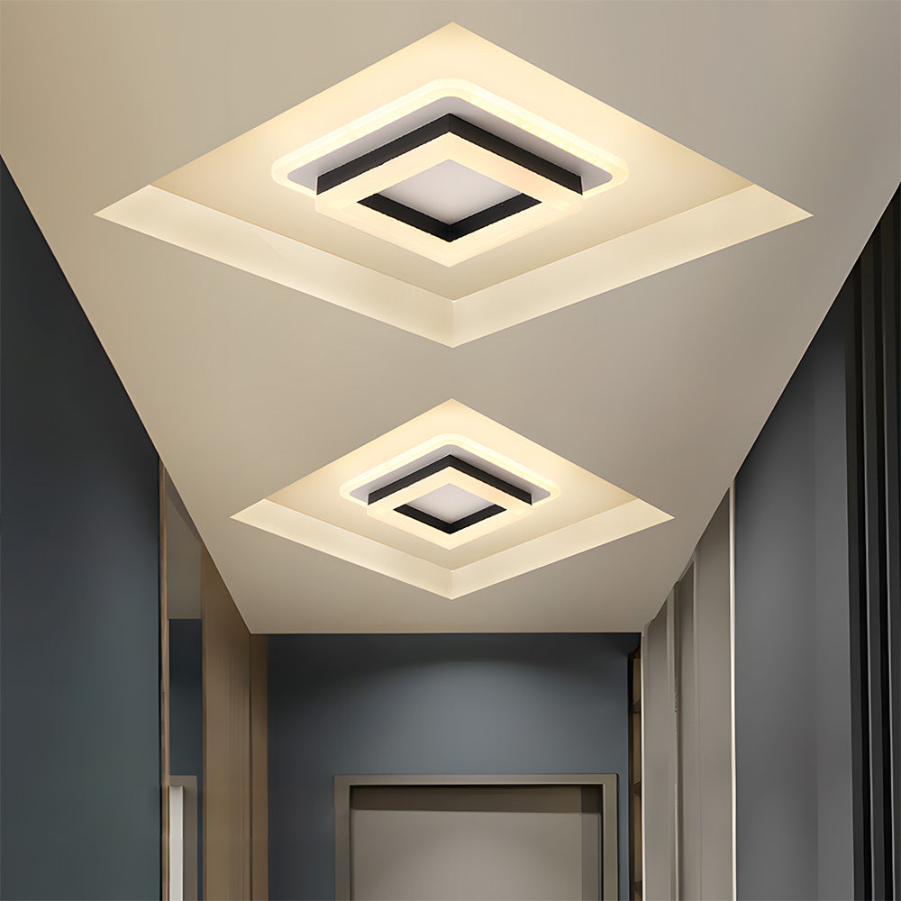LED Flush Mount Ceiling Light Fixture – Modern Square Ceiling Light