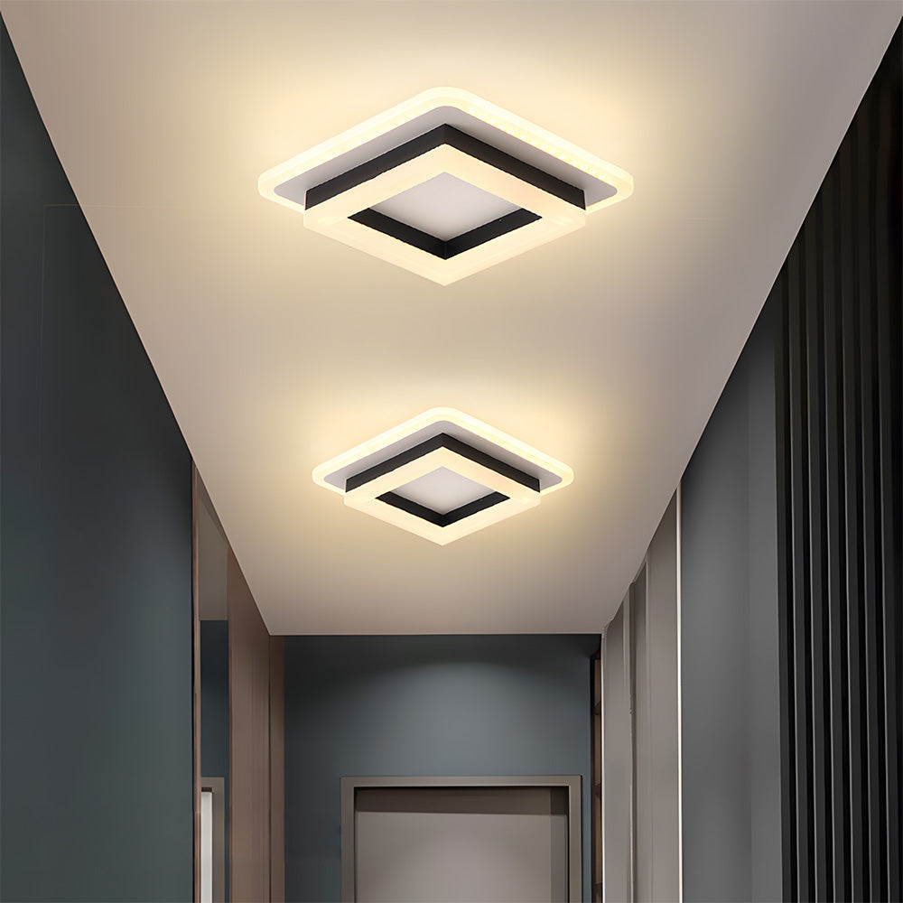 LED Flush Mount Ceiling Light Fixture – Modern Square Ceiling Light