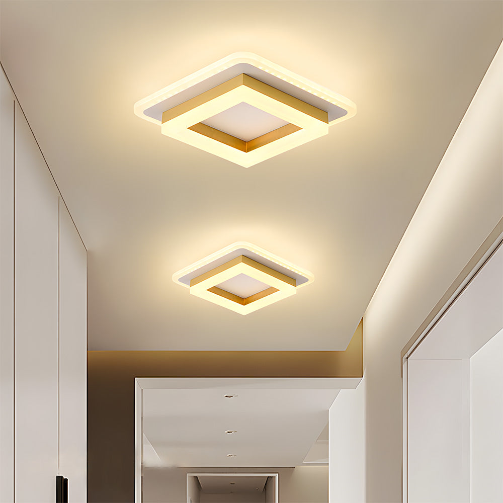 LED Flush Mount Ceiling Light Fixture – Modern Square Ceiling Light
