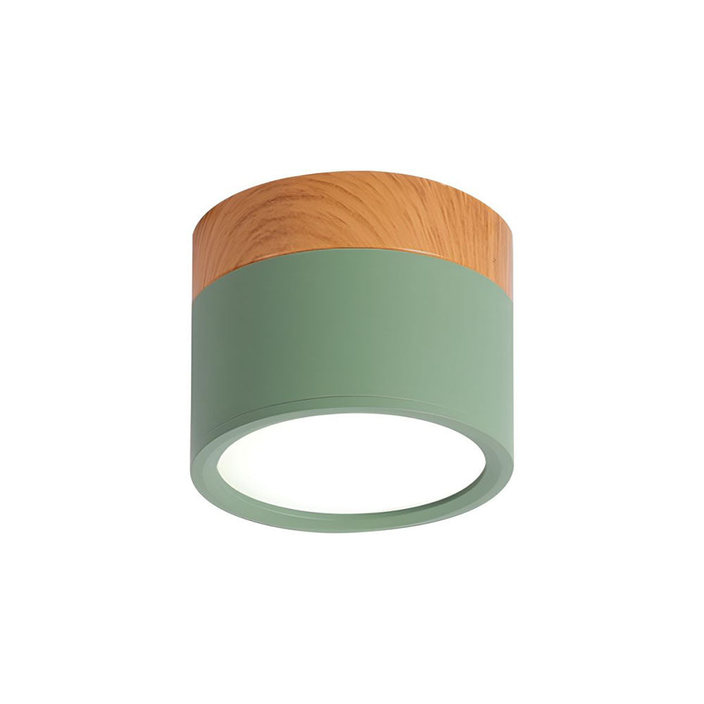 Small LED Flush Mount Ceiling Light Fixture – Modern Cylinder Ceiling Light