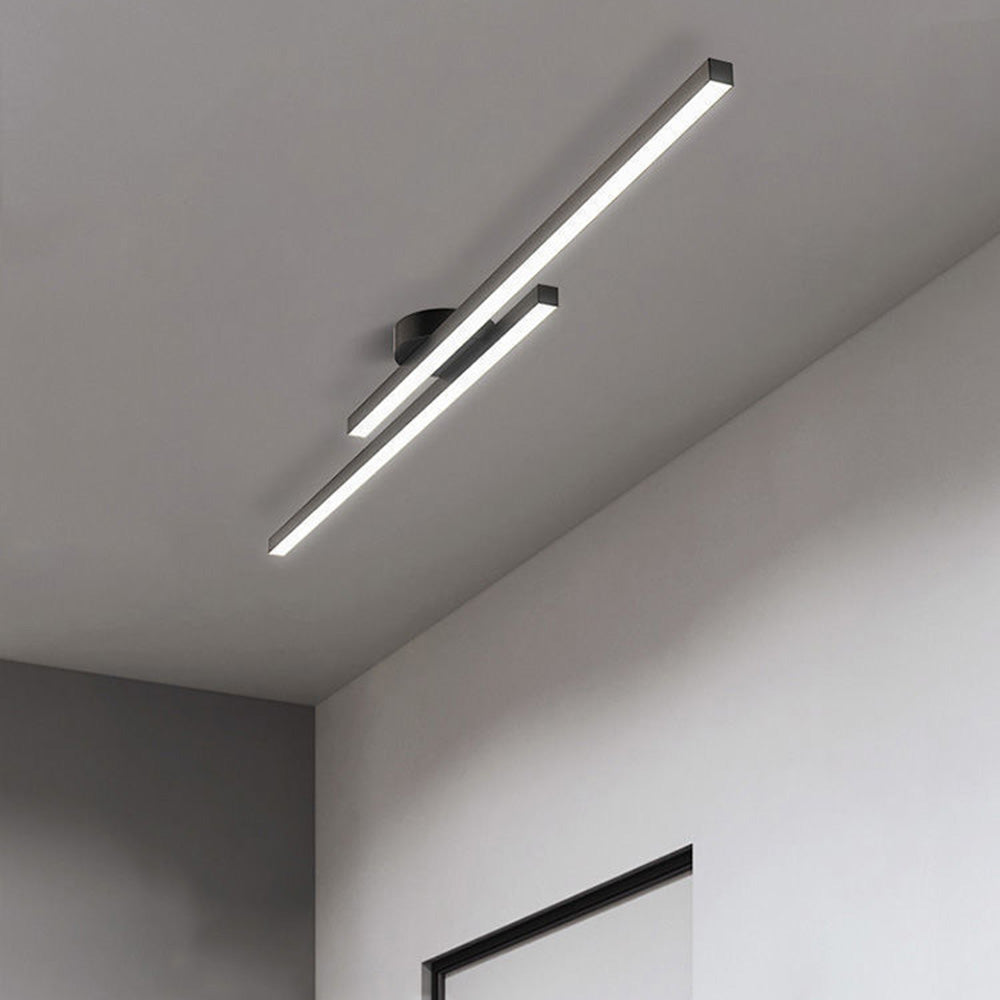 LED Ceiling Light Fixture – Modern Linear Semi-Flush Mount Ceiling Light