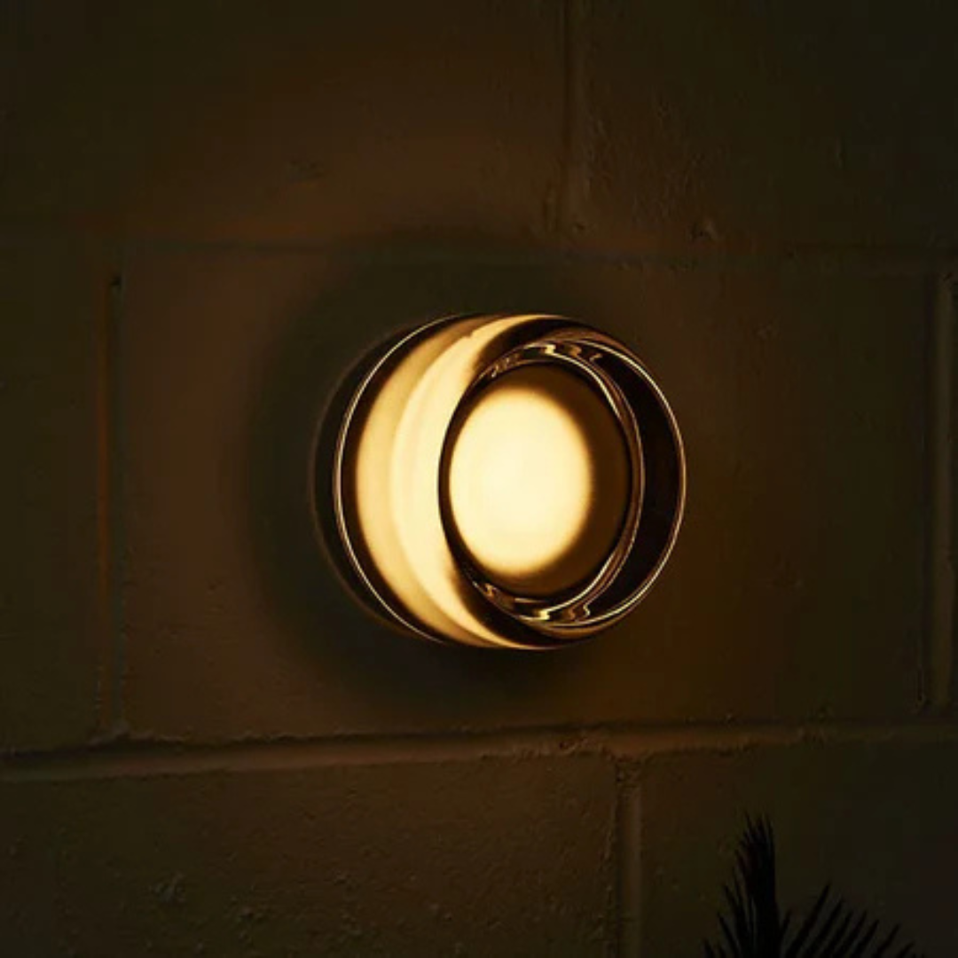 Glass Wall Sconce Light Fixture – Modern Round LED Wall Light