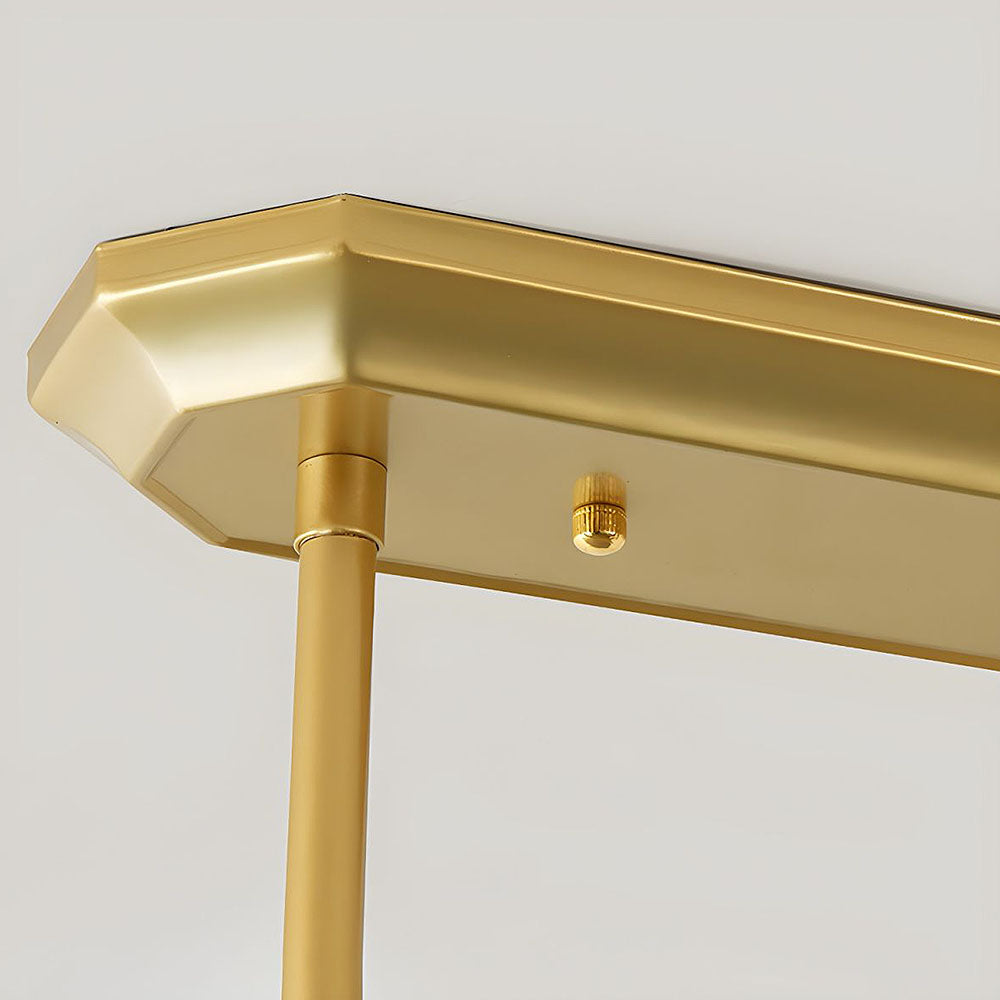 Linear Chandelier Light Fixture – Modern Glass Island Light