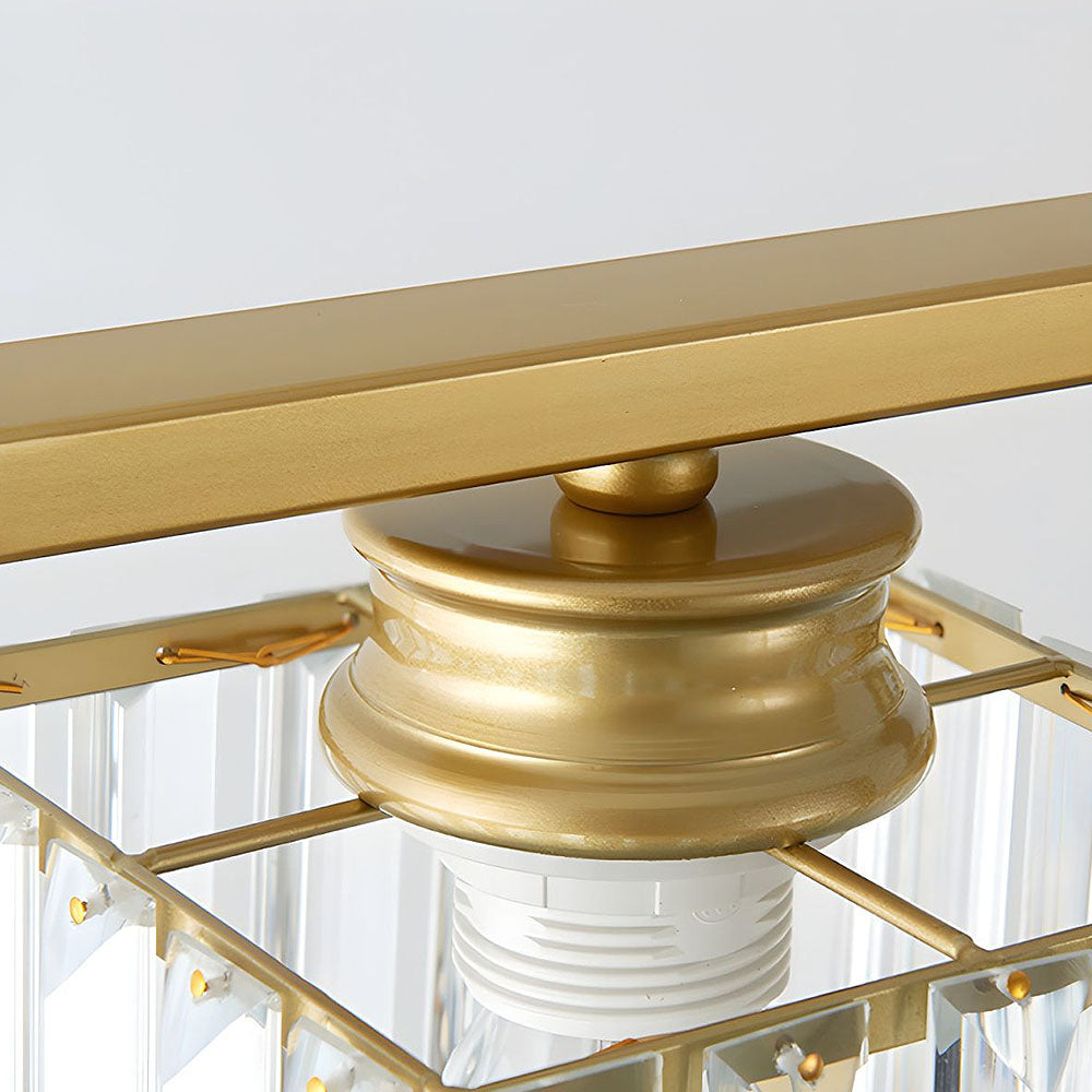 Linear Chandelier Light Fixture – Modern Glass Island Light