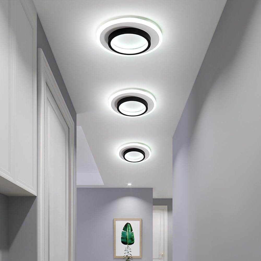 Modern LED Flush Mount Ceiling Light Fixture – Round Halo Ceiling Light