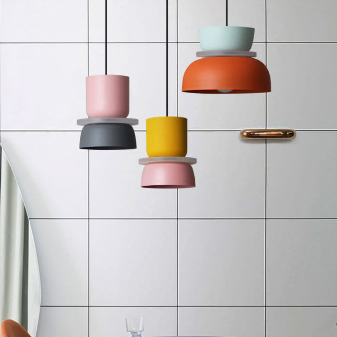 Modern Pendant Light Fixture – Dual-Tone Dome Hanging Ceiling Light