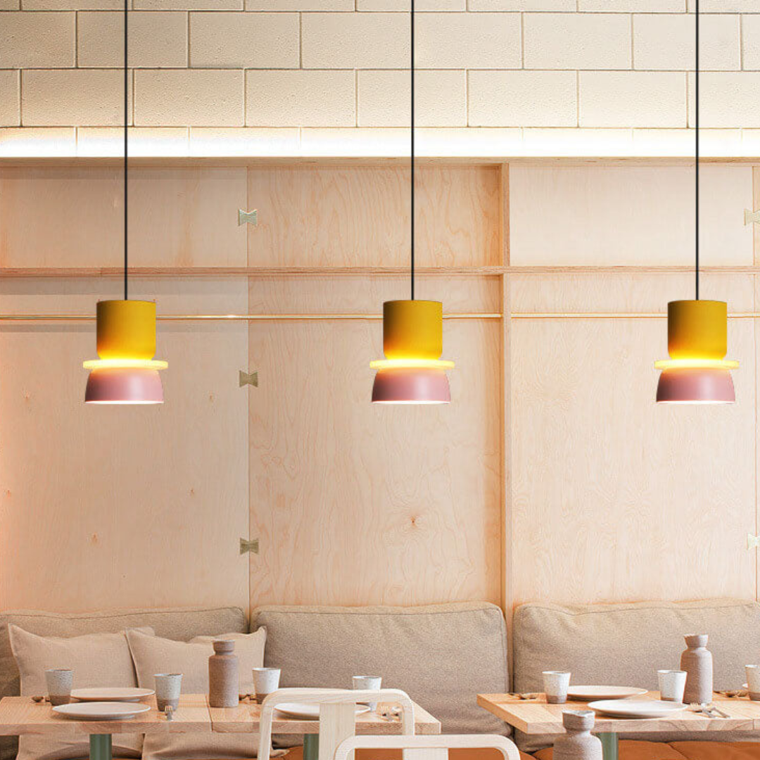 Modern Pendant Light Fixture – Dual-Tone Dome Hanging Ceiling Light