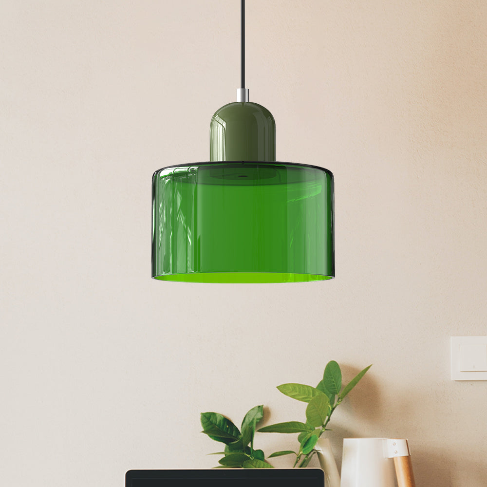 Glass Pendant Light Fixture – Modern Bauhaus Hanging Ceiling Light