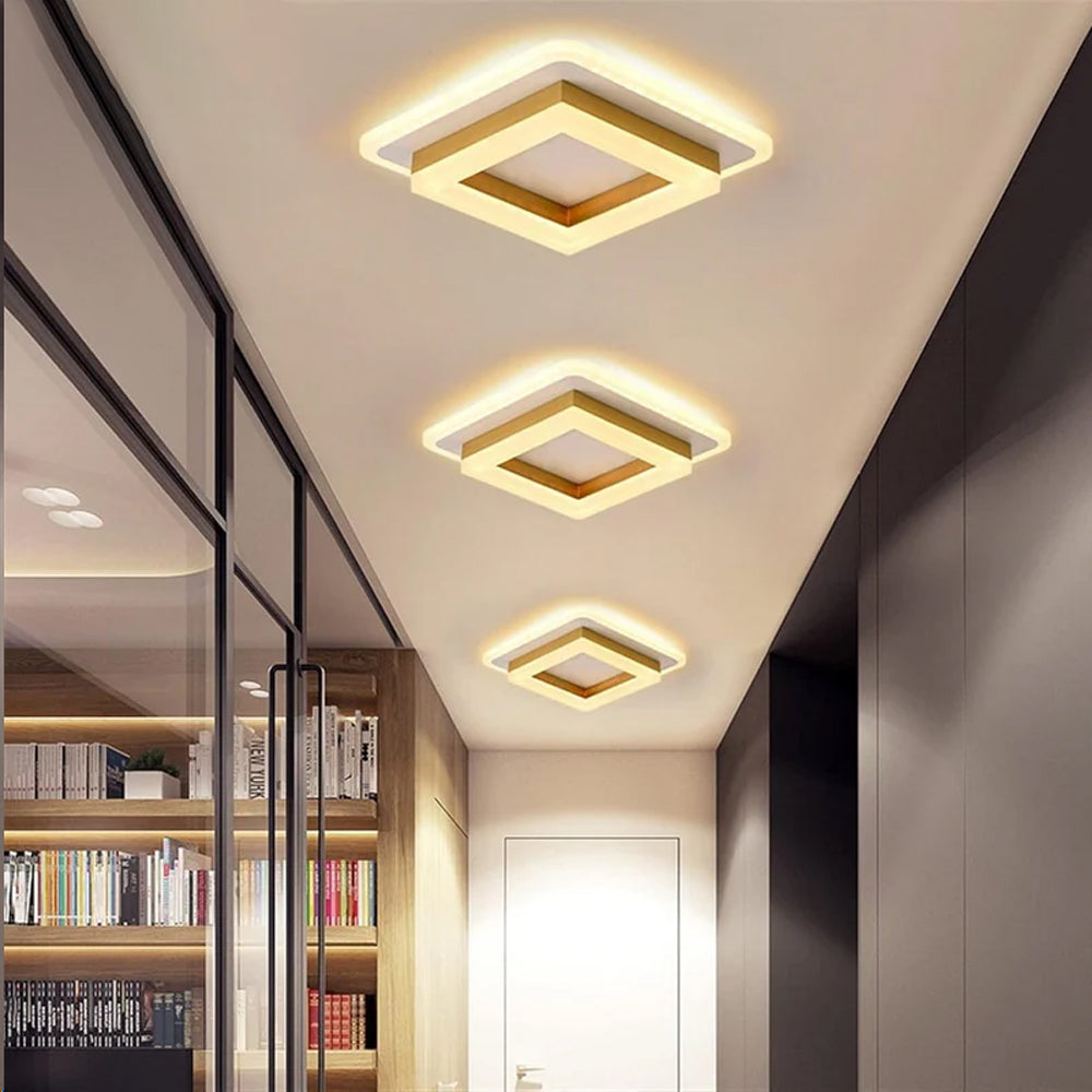 LED Flush Mount Ceiling Light Fixture – Modern Square Ceiling Light