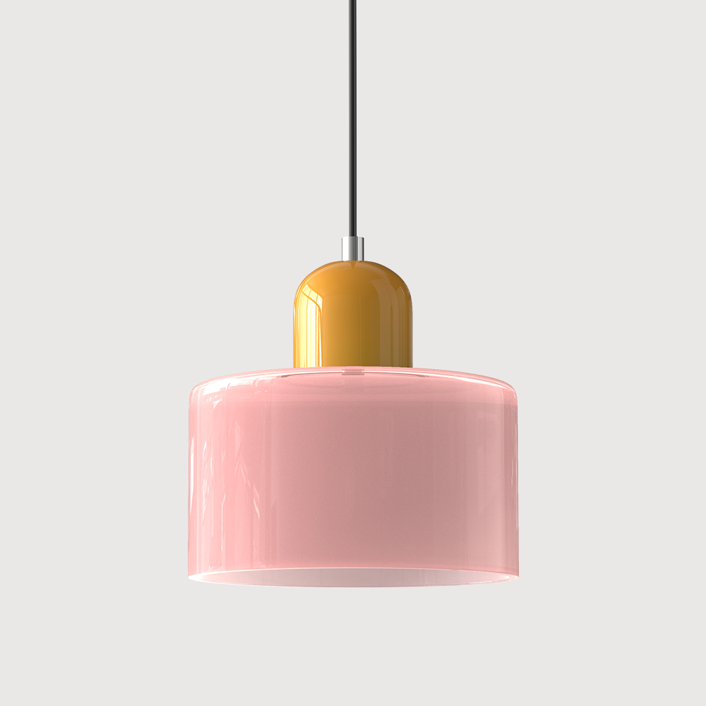 Glass Pendant Light Fixture – Modern Bauhaus Hanging Ceiling Light