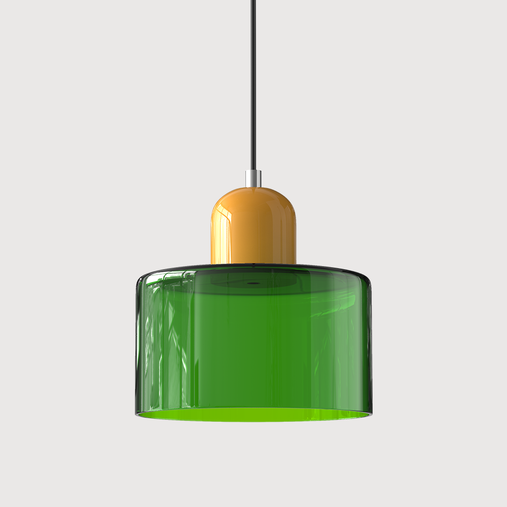 Glass Pendant Light Fixture – Modern Bauhaus Hanging Ceiling Light