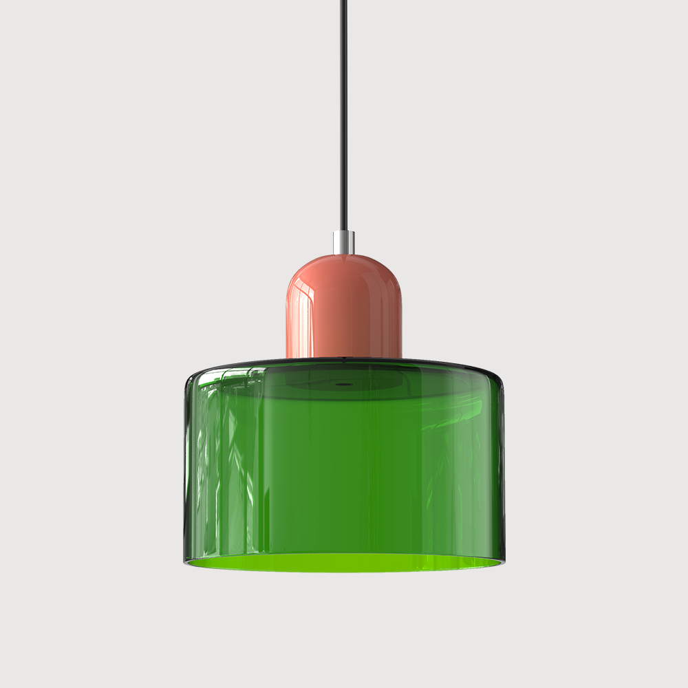 Glass Pendant Light Fixture – Modern Bauhaus Hanging Ceiling Light