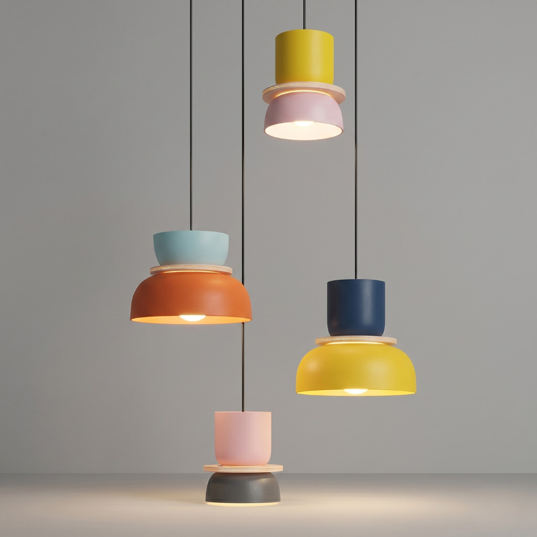Modern Pendant Light Fixture – Dual-Tone Dome Hanging Ceiling Light