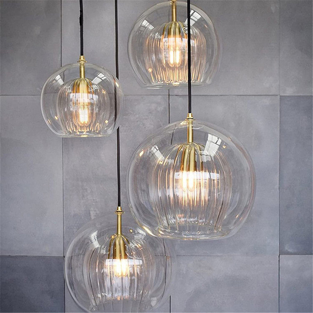 Glass Pendant Light Fixture – Modern Globe Ceiling Light