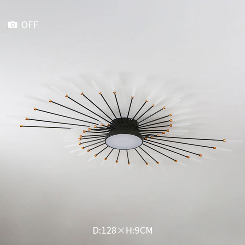 Modern Sputnik Ceiling Light Fixture – Firework Flush Mount LED Ceiling Light