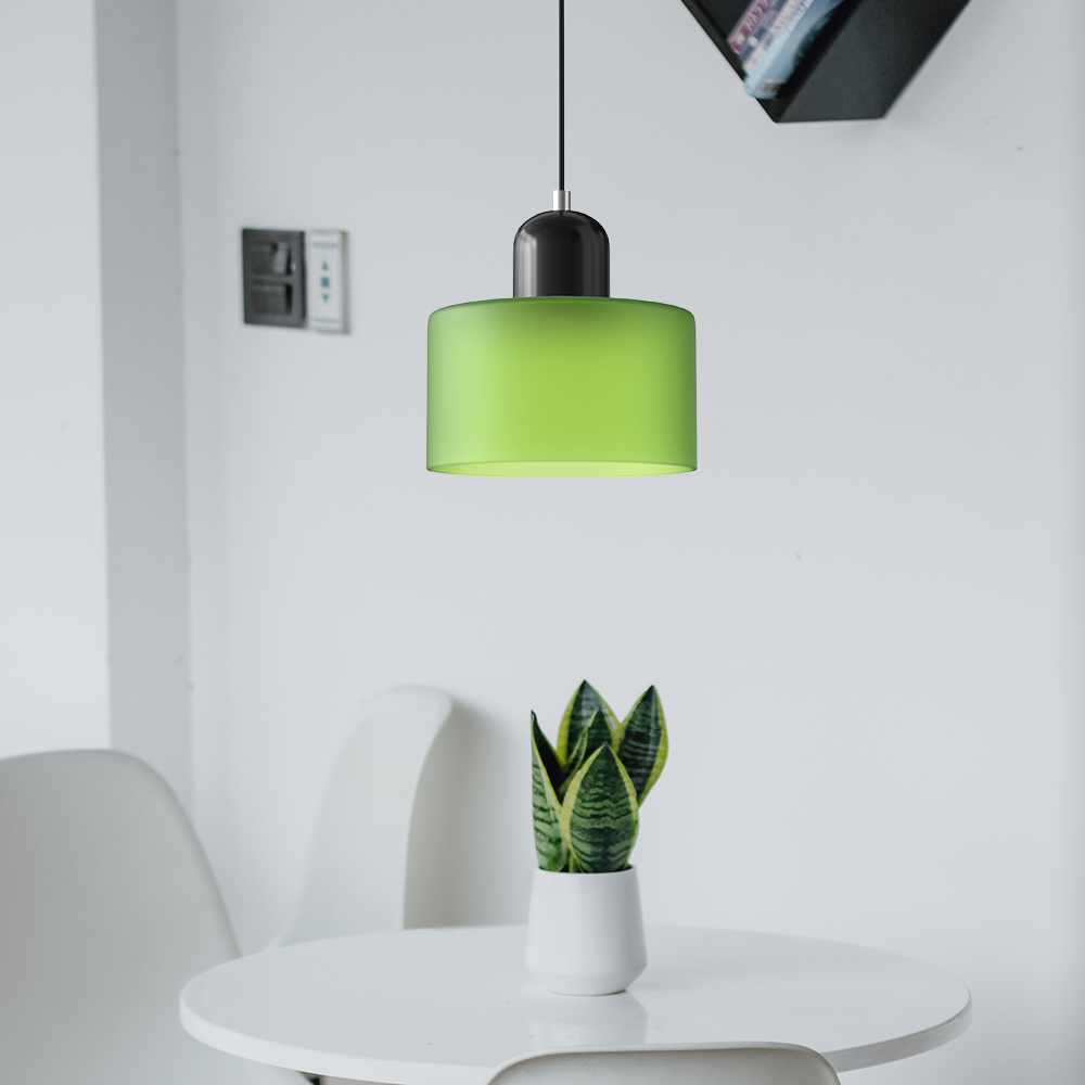 Glass Pendant Light Fixture – Modern Bauhaus Hanging Ceiling Light