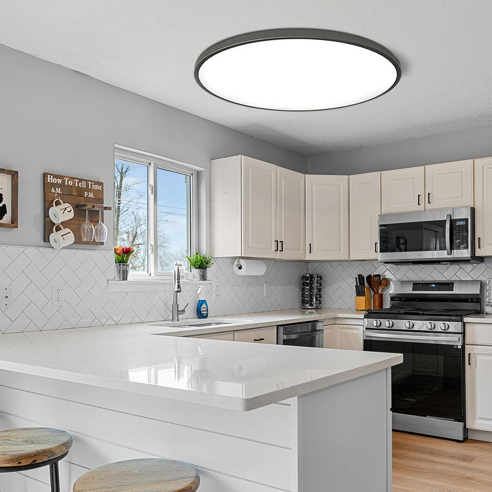 LED Flush Mount Ceiling Light Fixture – Modern Round Ceiling Light