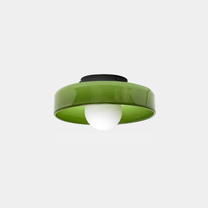 Glass Flush Mount Ceiling Light Fixture – Modern Round Ceiling Light