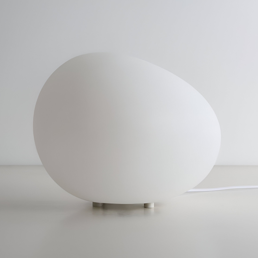 Modern Table Lamp – Stone-Shaped LED Bedside Lamp for Bedroom