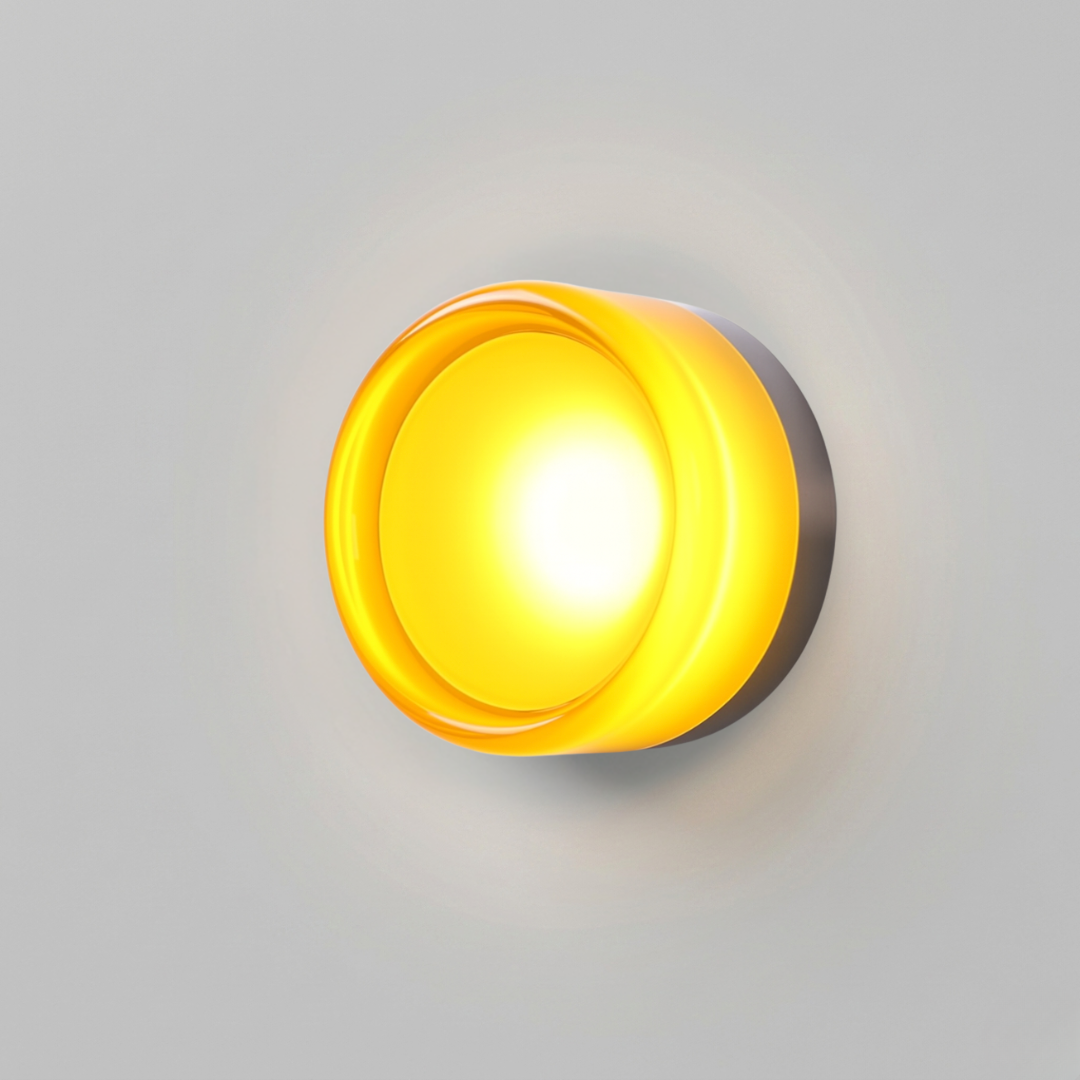 Glass Wall Sconce Light Fixture – Modern Round LED Wall Light