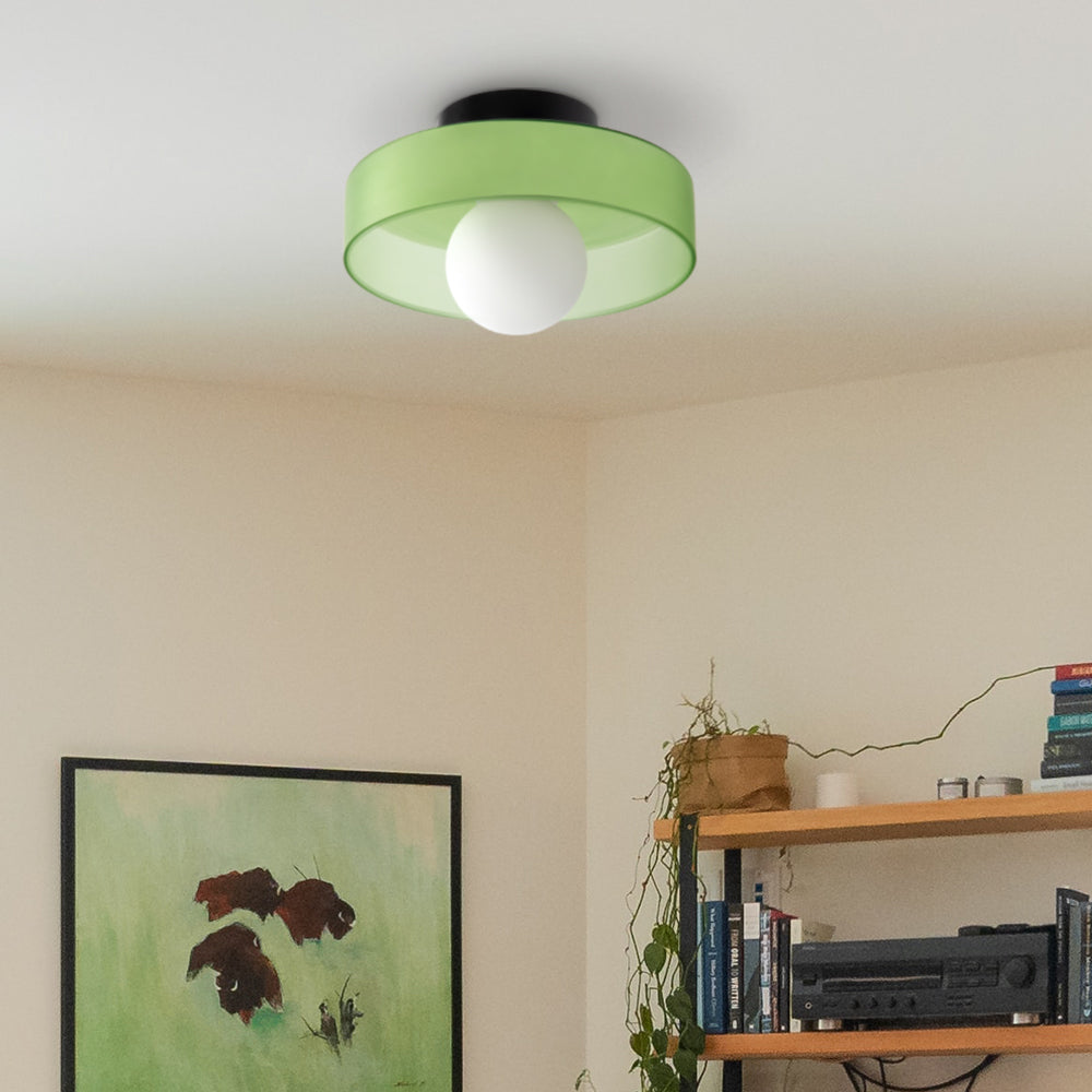 Glass Flush Mount Ceiling Light Fixture – Modern Round Ceiling Light