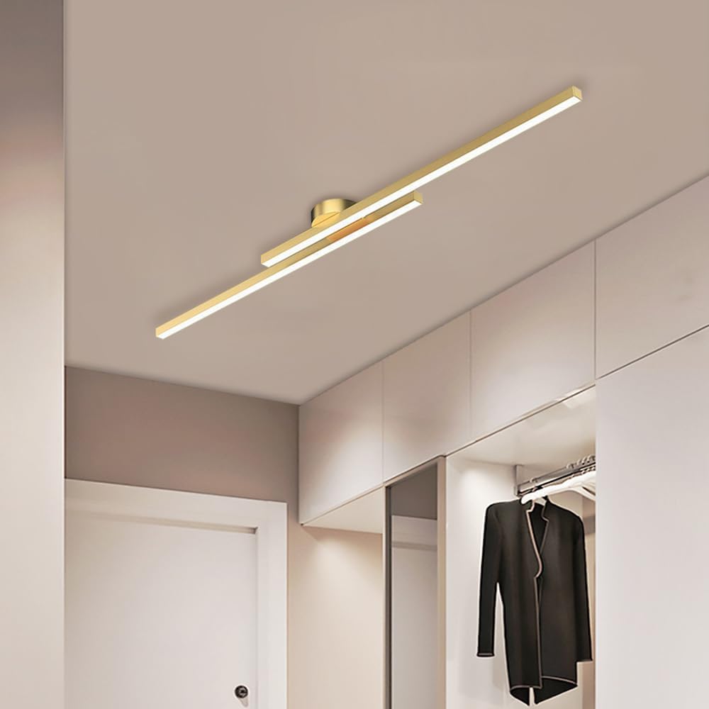 LED Ceiling Light Fixture – Modern Linear Semi-Flush Mount Ceiling Light