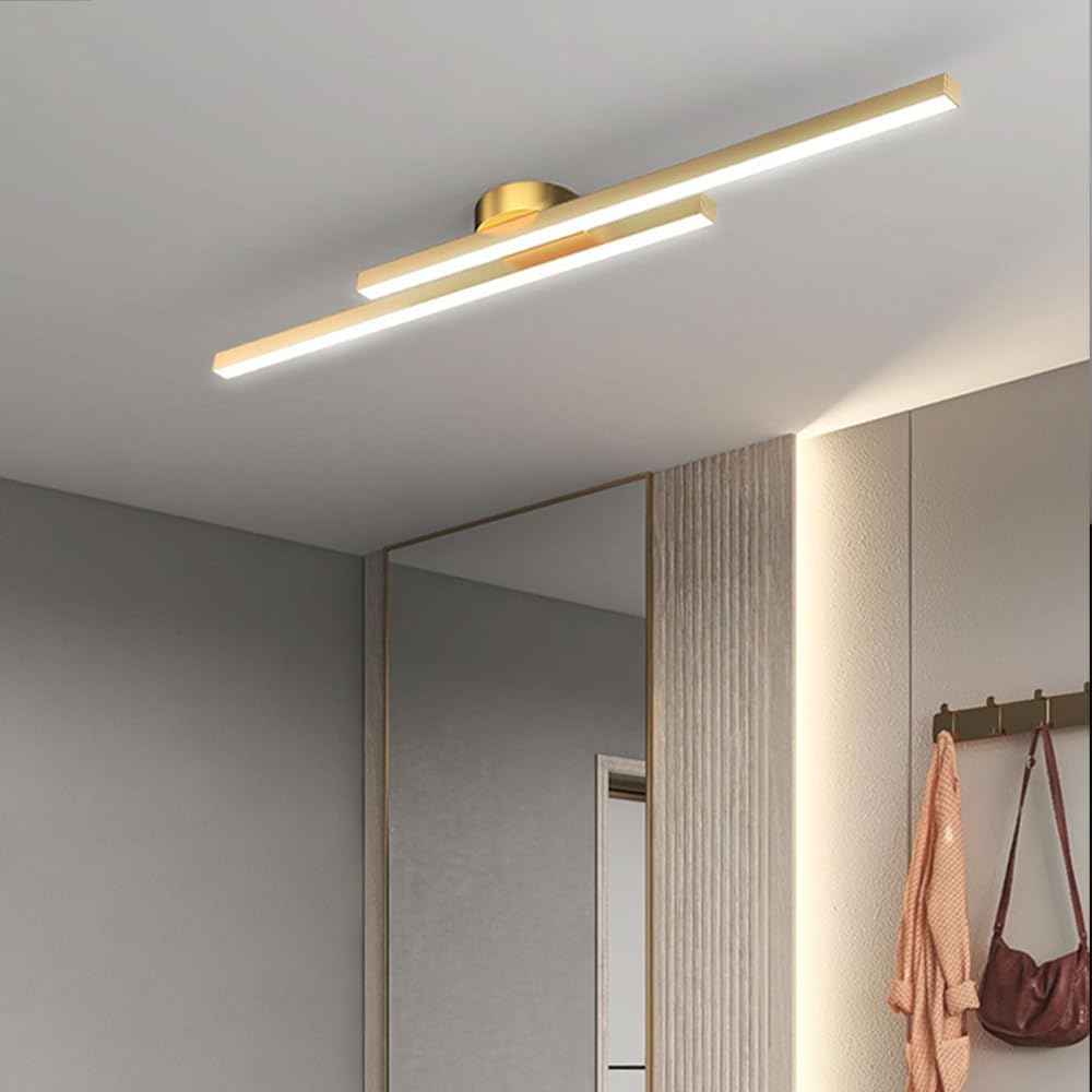 LED Ceiling Light Fixture – Modern Linear Semi-Flush Mount Ceiling Light