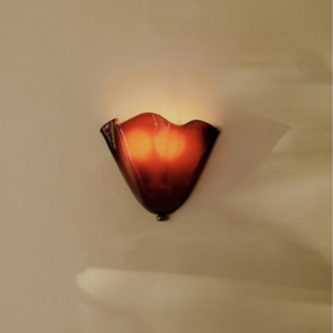 Stained Glass Wall Sconce Light Fixture – Retro Art Deco LED Wall Light