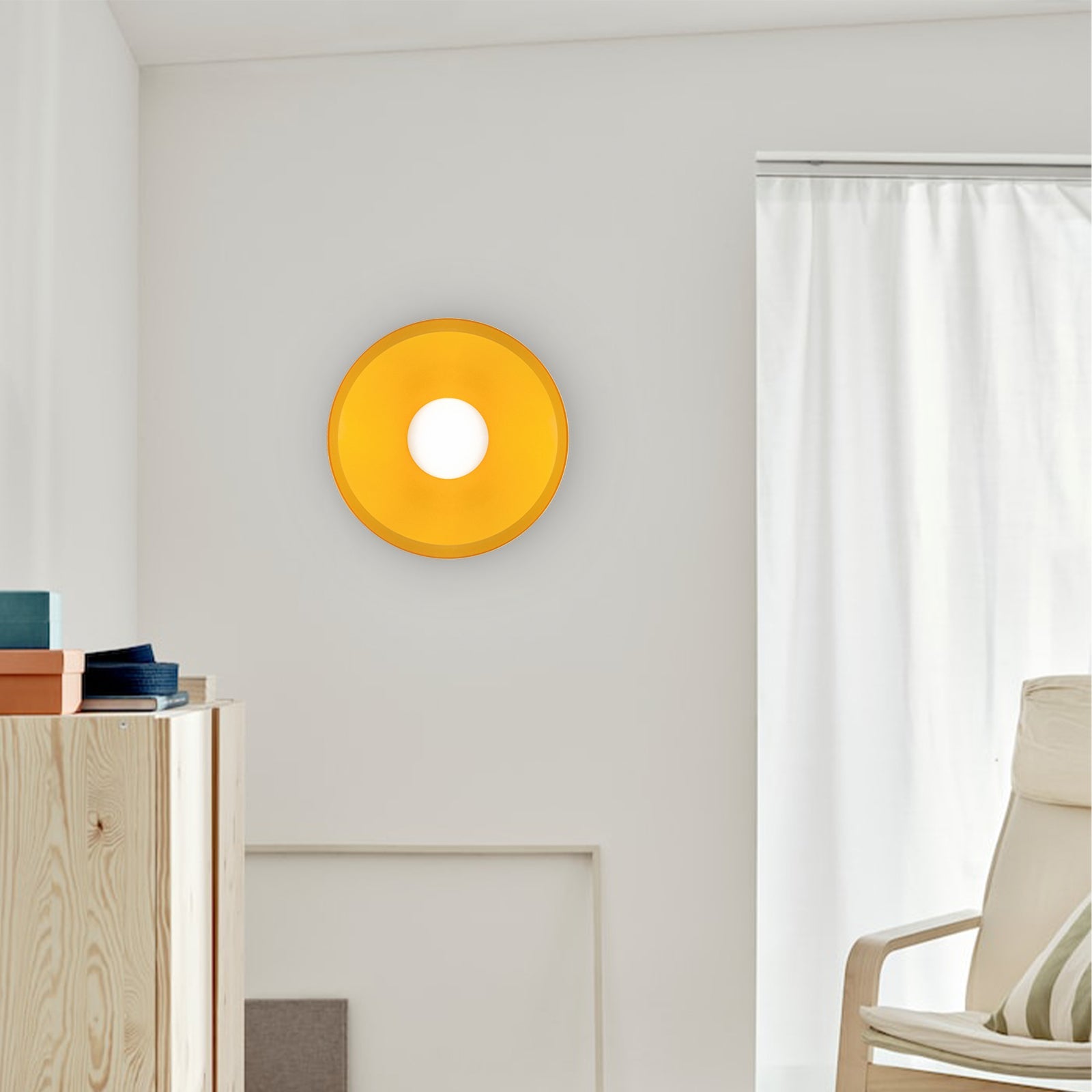 Glass Flush Mount Ceiling Light Fixture – Modern Round Ceiling Light