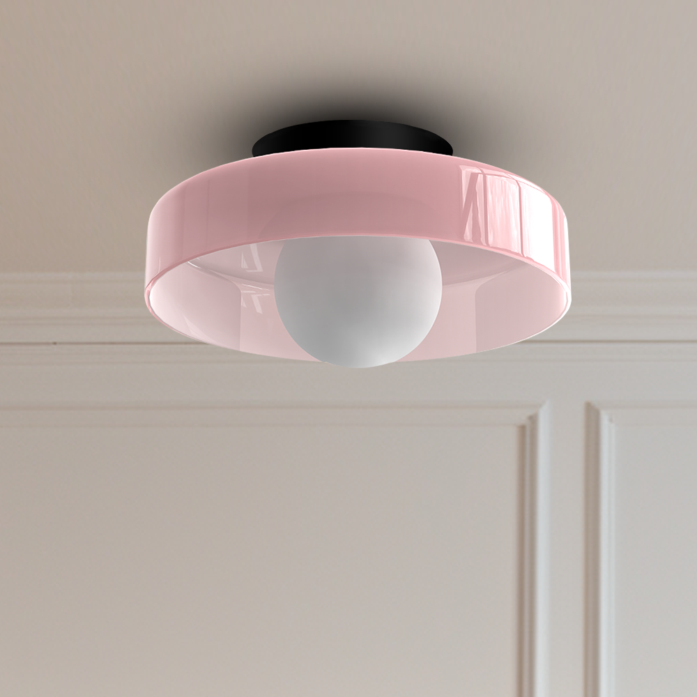 Glass Flush Mount Ceiling Light Fixture – Modern Round Ceiling Light