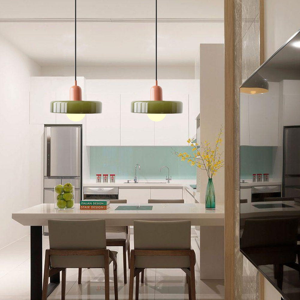 Glass Pendant Light Fixture – Modern Bauhaus Pendant Light