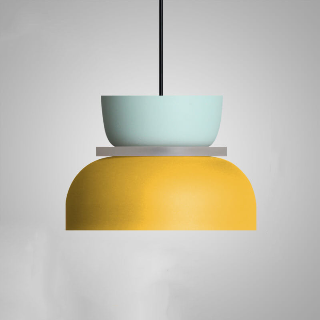 Modern Pendant Light Fixture – Dual-Tone Dome Hanging Ceiling Light