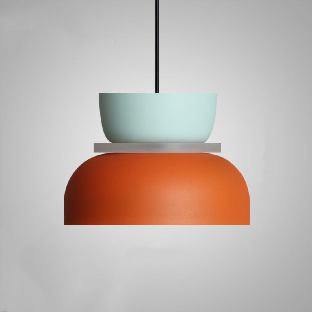 Modern Pendant Light Fixture – Dual-Tone Dome Hanging Ceiling Light