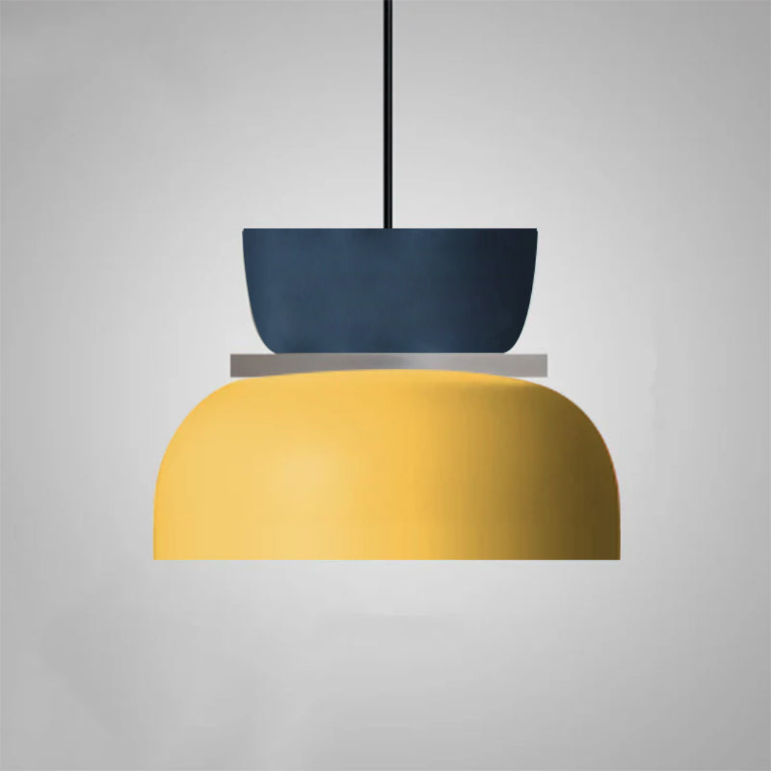 Modern Pendant Light Fixture – Dual-Tone Dome Hanging Ceiling Light
