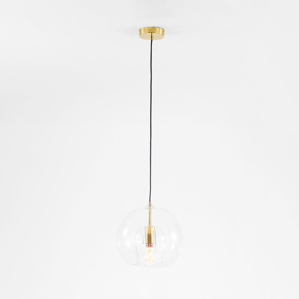 Glass Pendant Light Fixture – Modern Globe Ceiling Light