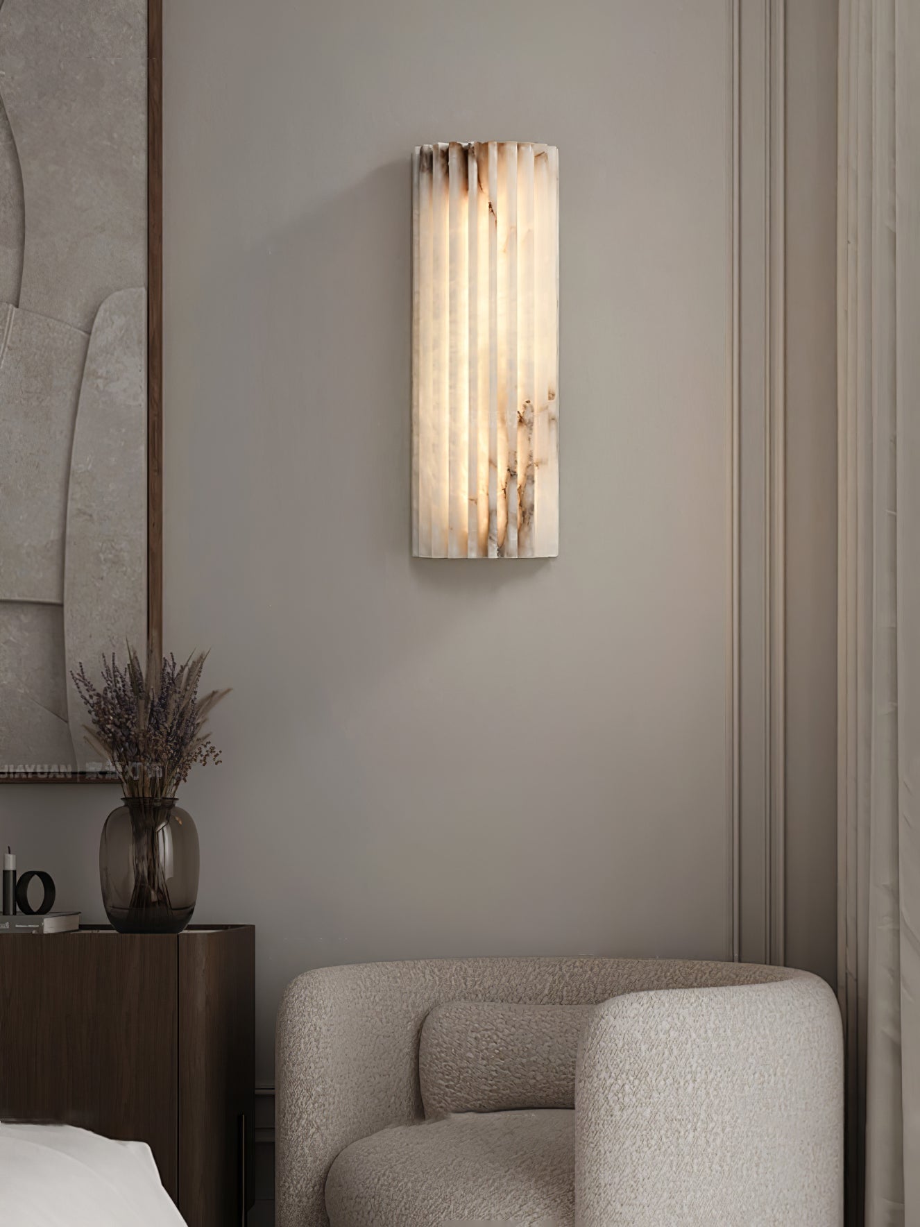 Alabaster Wall Sconce Light Fixture – Modern LED Wall Light