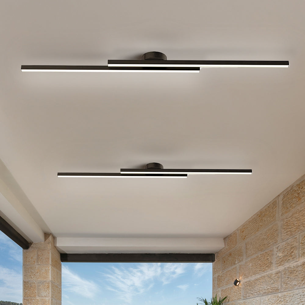 LED Ceiling Light Fixture – Modern Linear Semi-Flush Mount Ceiling Light