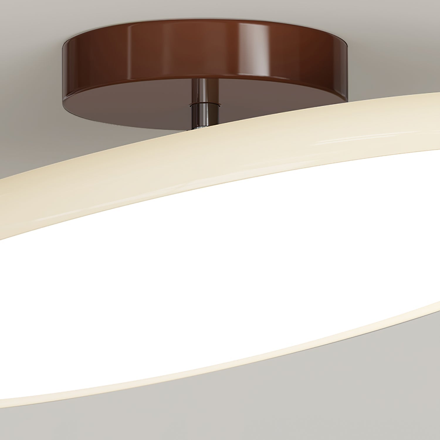Adjustable LED Ceiling Light Fixture – Modern Round Semi Flush Mount Light