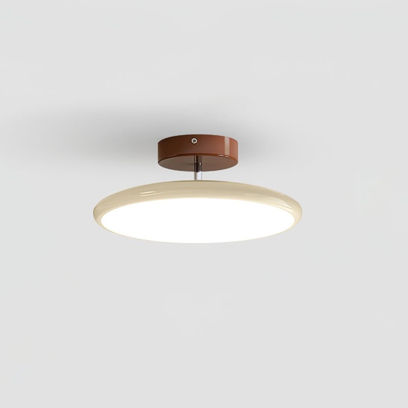 Adjustable LED Ceiling Light Fixture – Modern Round Semi Flush Mount Light