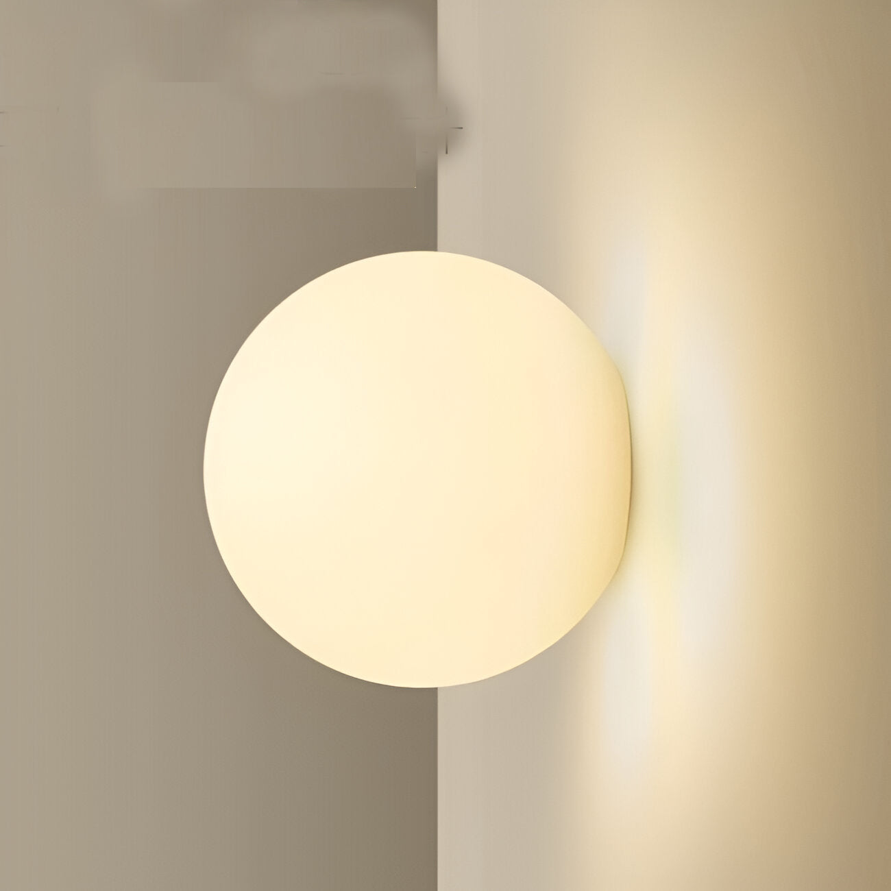Glass Wall Sconce Light Fixture – Modern Round LED Sconce