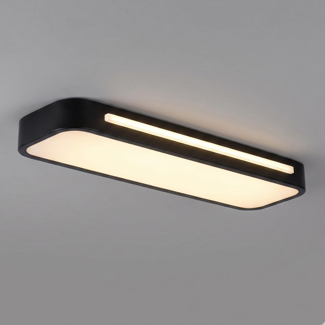 LED Flush Mount Ceiling Light Fixture – Modern Linear Ceiling Light